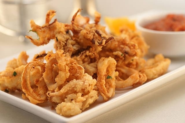 TO Fried Curried Calamari.